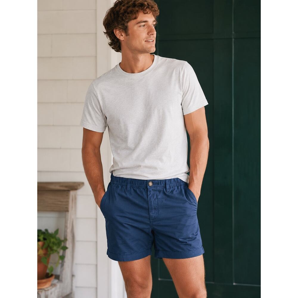 Chubbies 5.5” Elastic Waist Chino Shorts Navy — Size Large - Picture 8 of 9